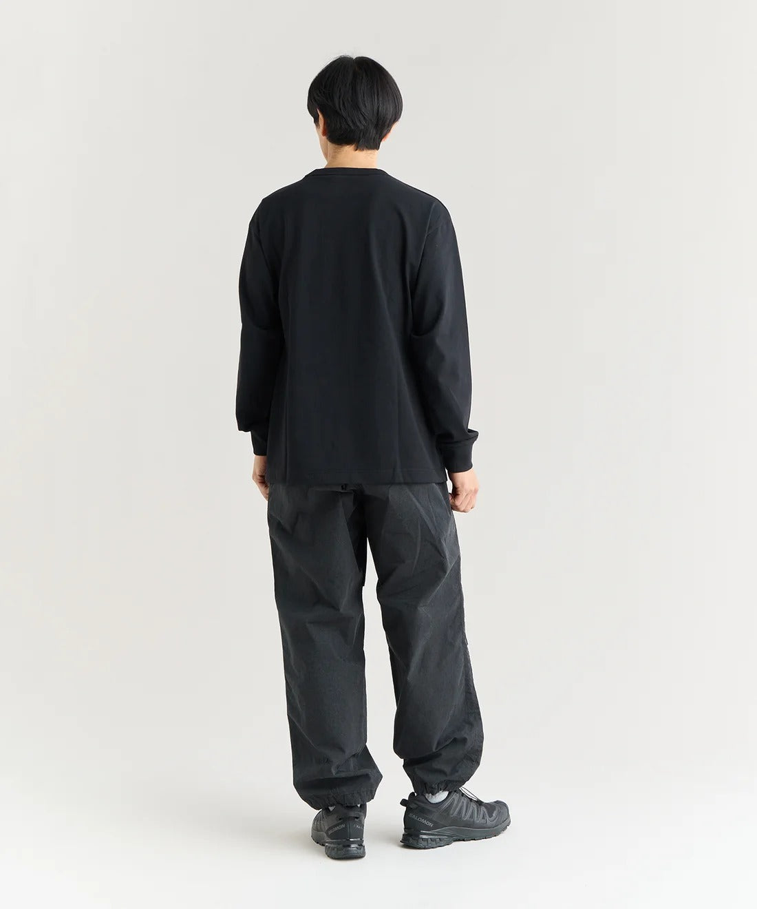 NANGA / ECO HYBRID BOX LOGO L/S TEE(UNISEX) 再生棉方形LOGO印花長袖T恤