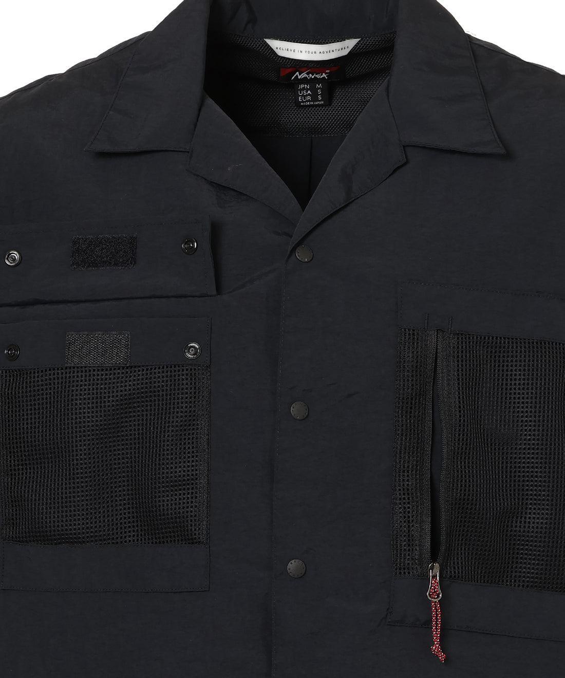 NYLON TUSSER OPEN COLLAR SHIRT / 日本直営店限定 Nylon Tussah 乾爽短袖襯衫