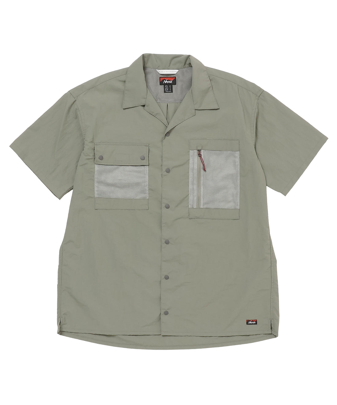 NYLON TUSSER OPEN COLLAR SHIRT / 日本直営店限定 Nylon Tussah 乾爽短袖襯衫