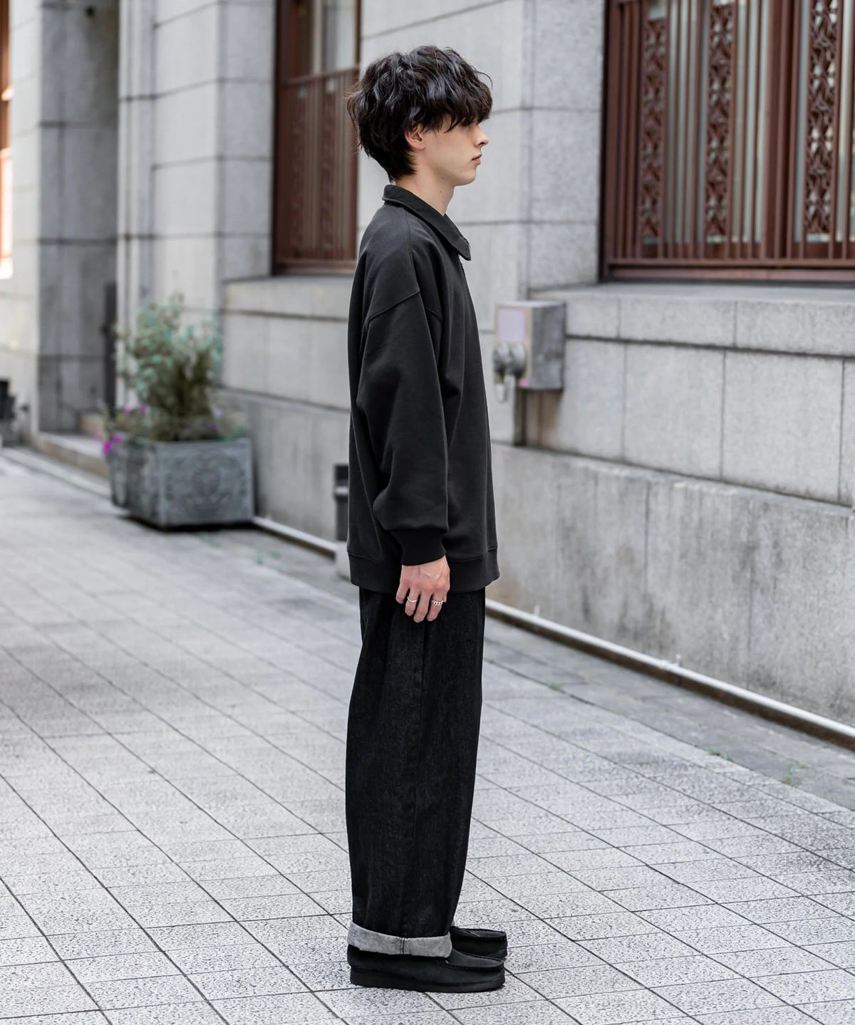 U.S. POLO ASSN. / 寬鬆 刷毛刺繡 半拉鍊開襟衫(日本聯名限定)