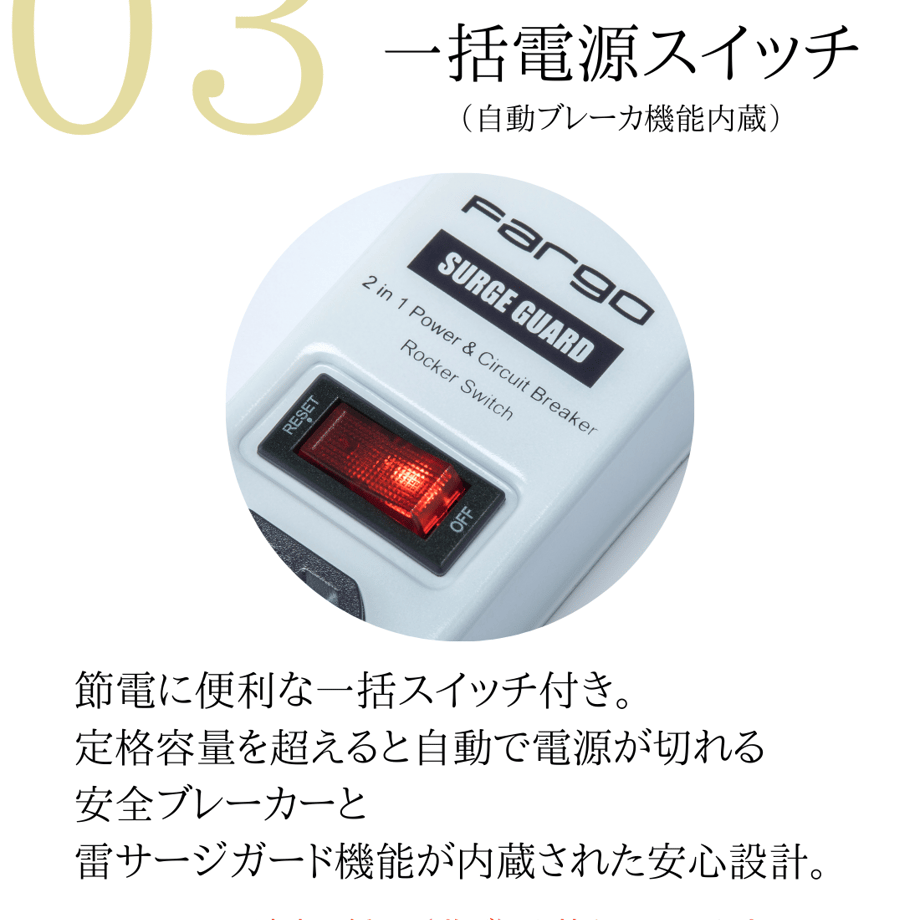 FARGO STEEL TAP AC 4口 / 延長線