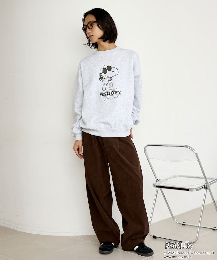PEANUTS / Snoopy印花刷毛 圓領衫(日本聯名限定)