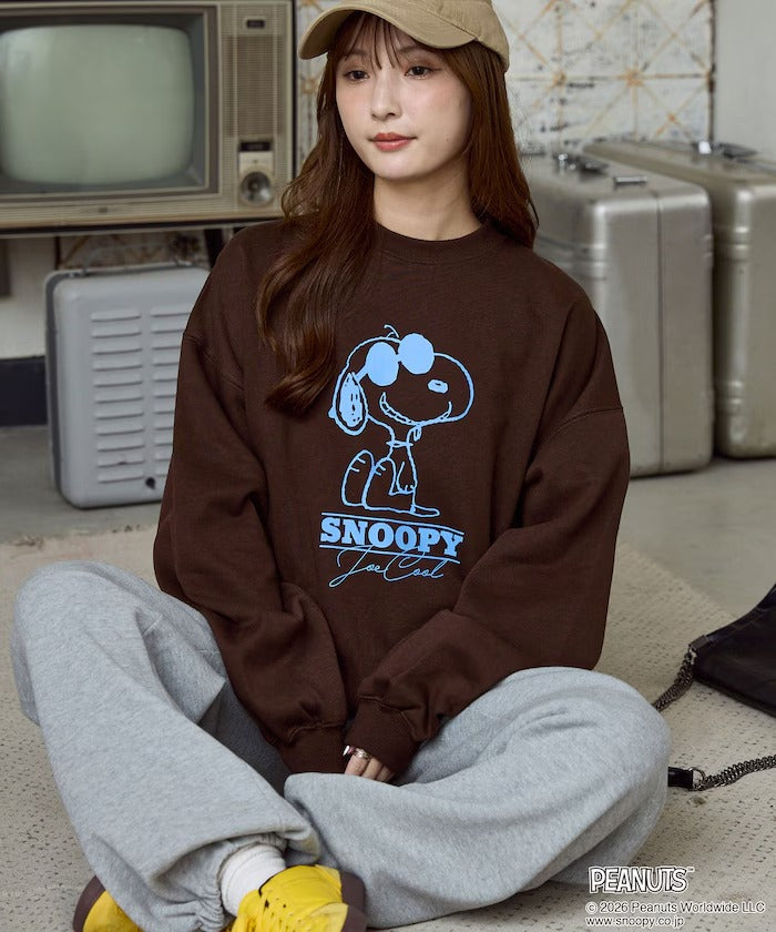 PEANUTS / Snoopy印花刷毛 圓領衫(日本聯名限定)