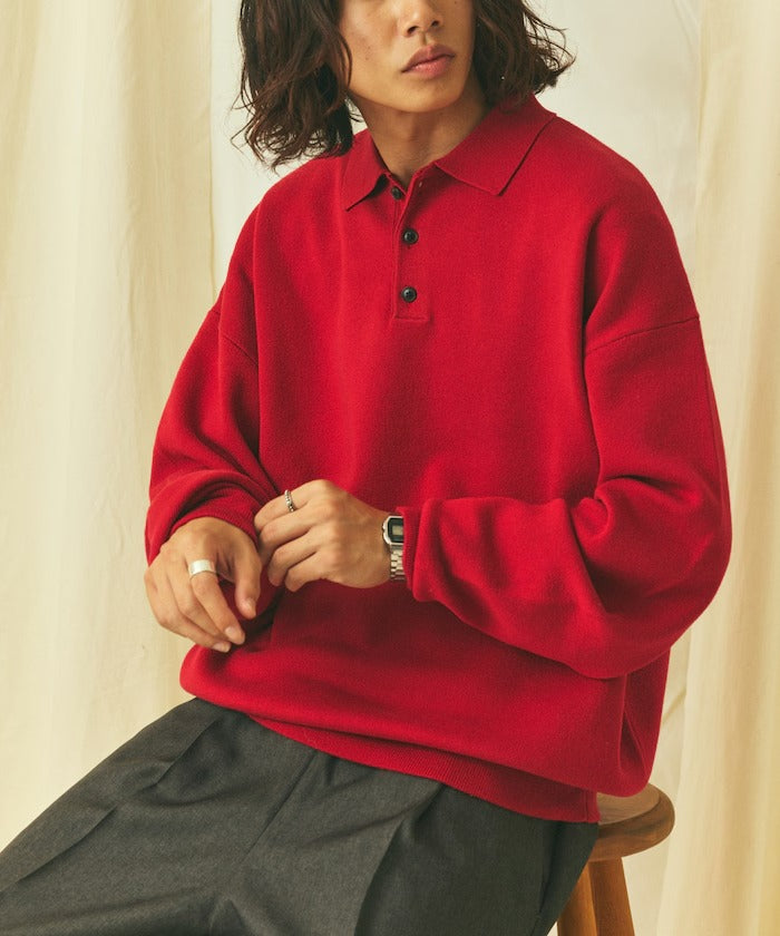FREAK'S STORE/Relax Fit 毛圈布 針織POLO衫