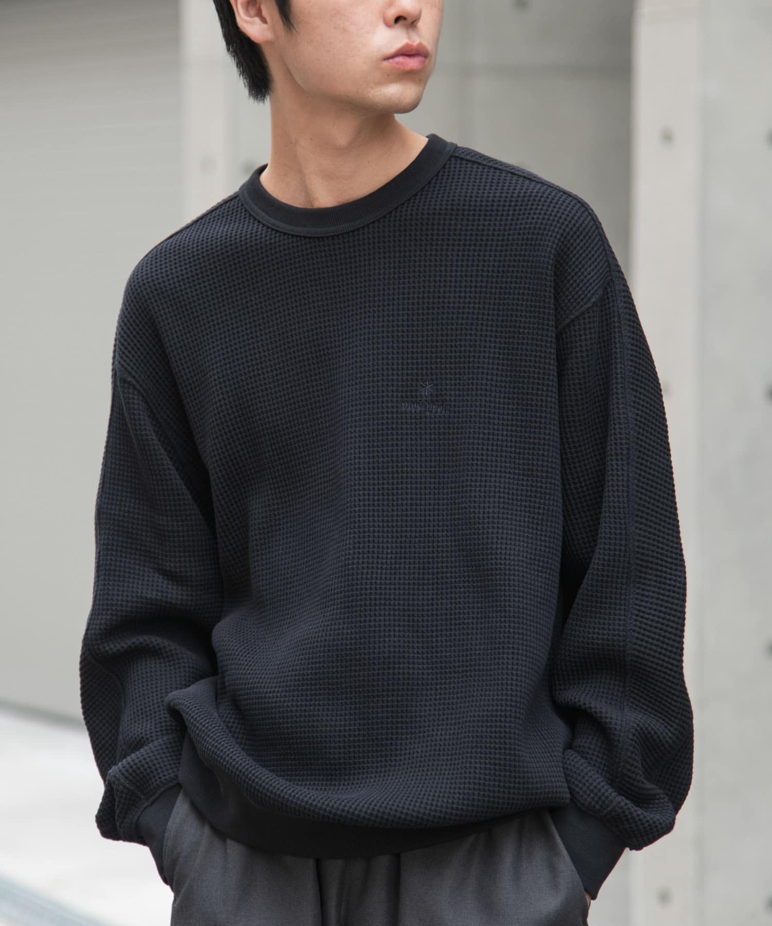 Snow Peak Apparel × DOORS / 日本聯名限定 厚磅華夫格 長袖T恤
