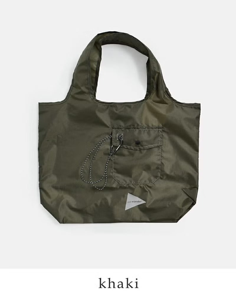 and wander / 輕量防潑水尼龍托特包 Crispy Rip Grocery Pocket Bag