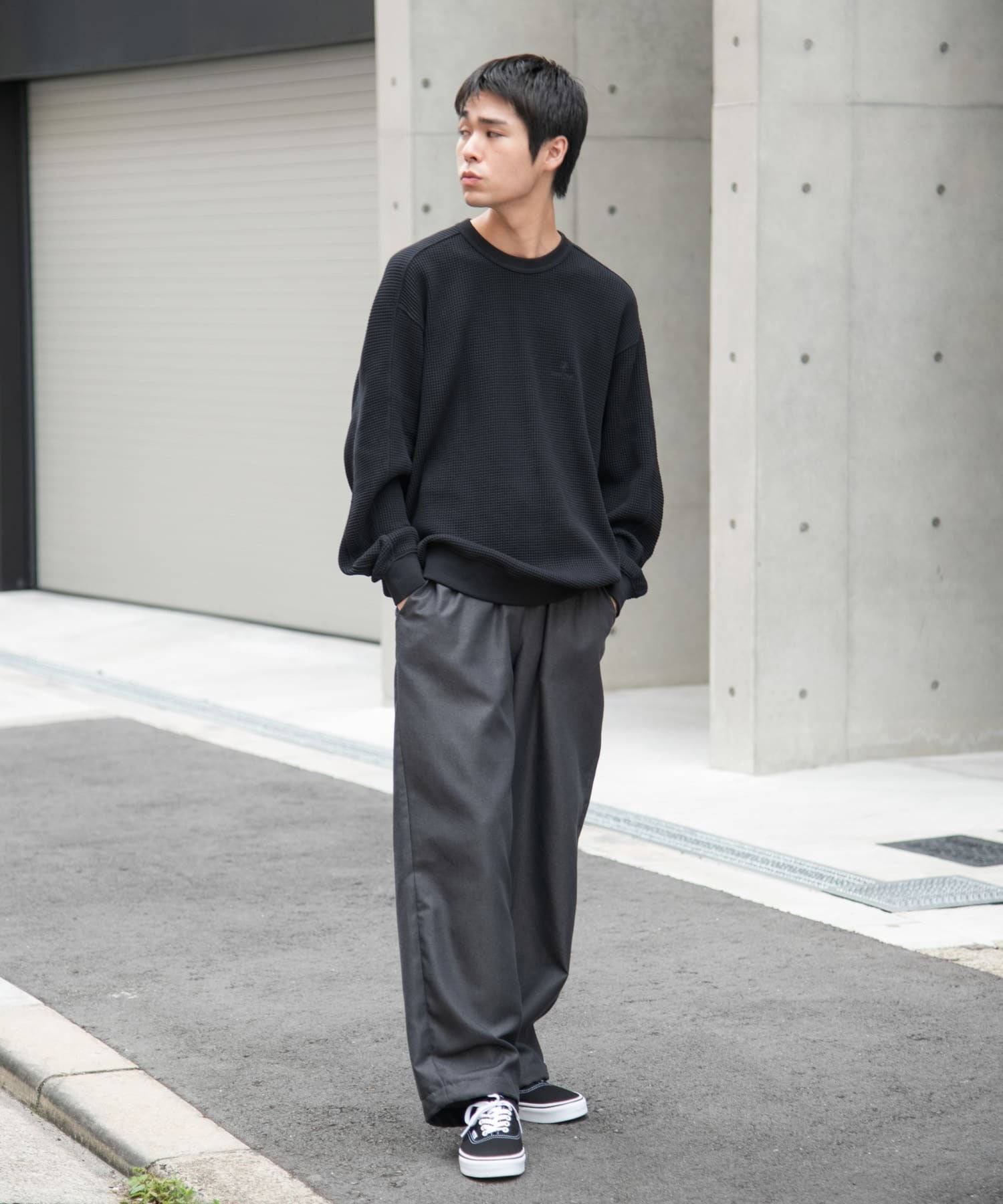 Snow Peak Apparel × DOORS / 日本聯名限定 厚磅華夫格 長袖T恤