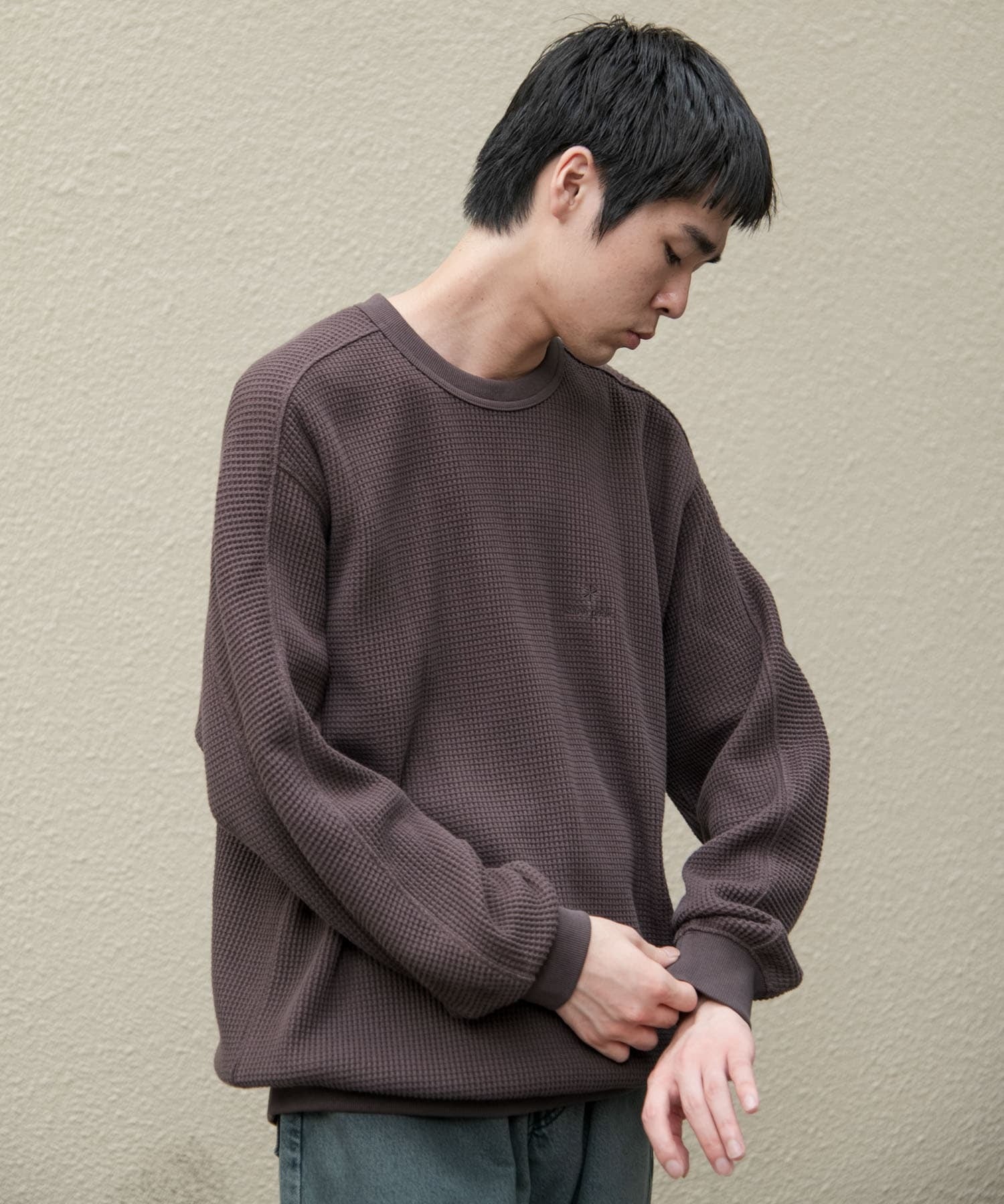 Snow Peak Apparel × DOORS / 日本聯名限定 厚磅華夫格 長袖T恤