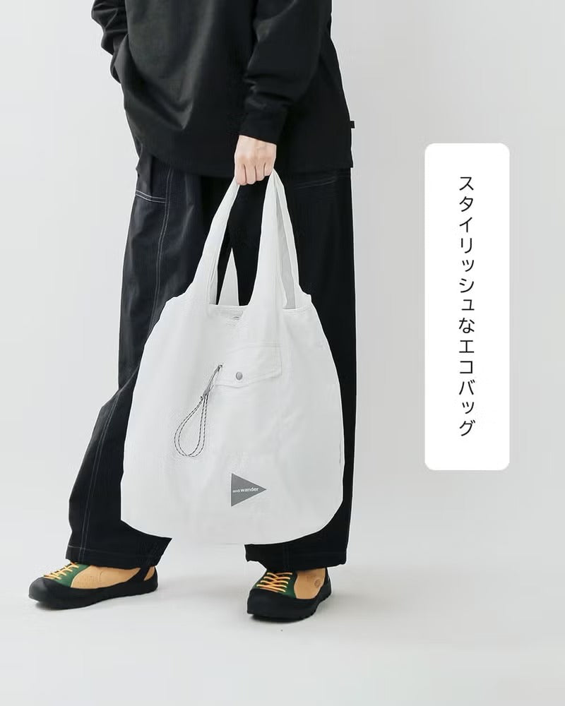 and wander / 輕量防潑水尼龍托特包 Crispy Rip Grocery Pocket Bag