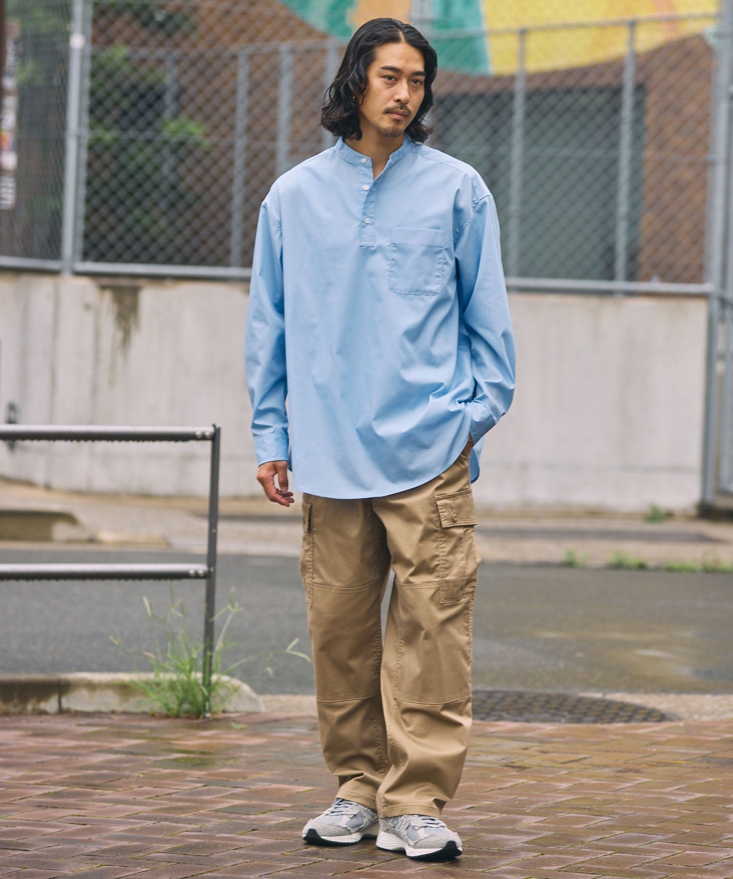 THE CRAFT CREW PRODUCTS / 免燙 抗菌 立領套頭長袖襯衫