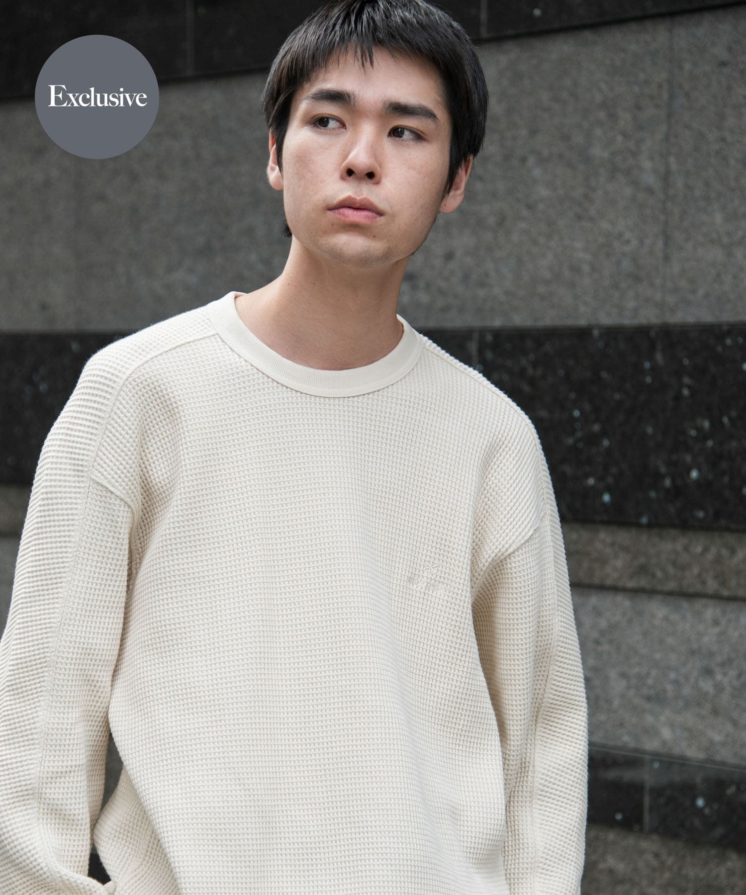 Snow Peak Apparel × DOORS / 日本聯名限定 厚磅華夫格 長袖T恤