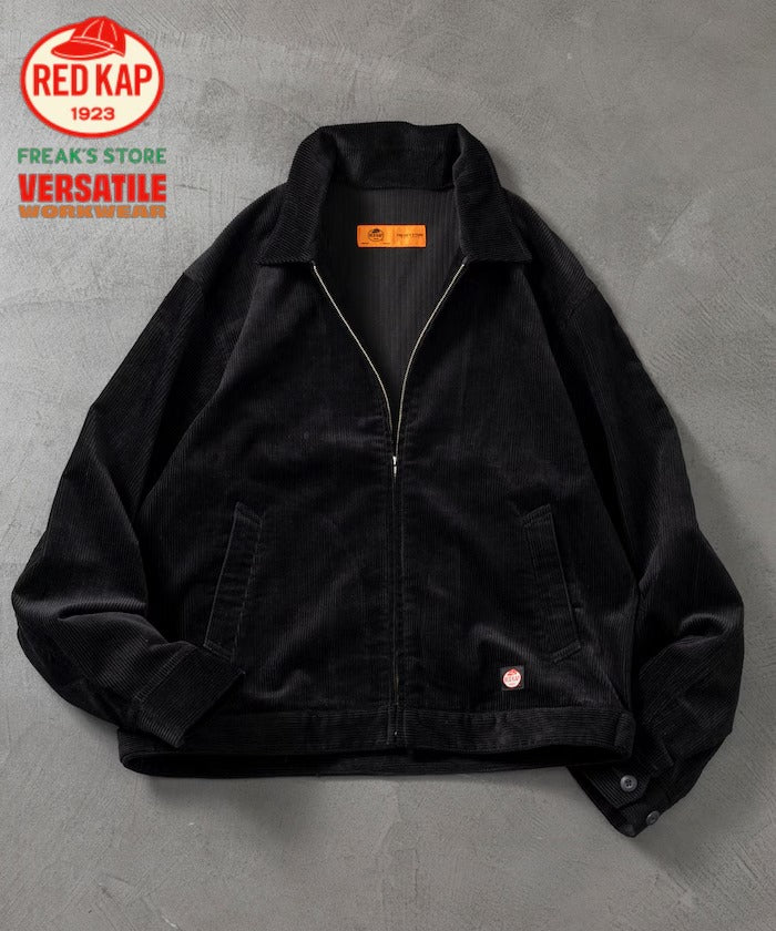 RED KAP × FREAK'S STORE/日本聯名限定 SMU JK-22 SHORT LENGTH 拉鍊燈芯絨工裝外套