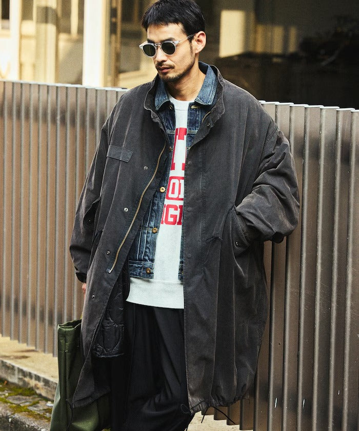 FREAK'S STORE / 做舊褪色3WAY M-65鋪棉內裡兩件式短版軍裝外套組(26FW)