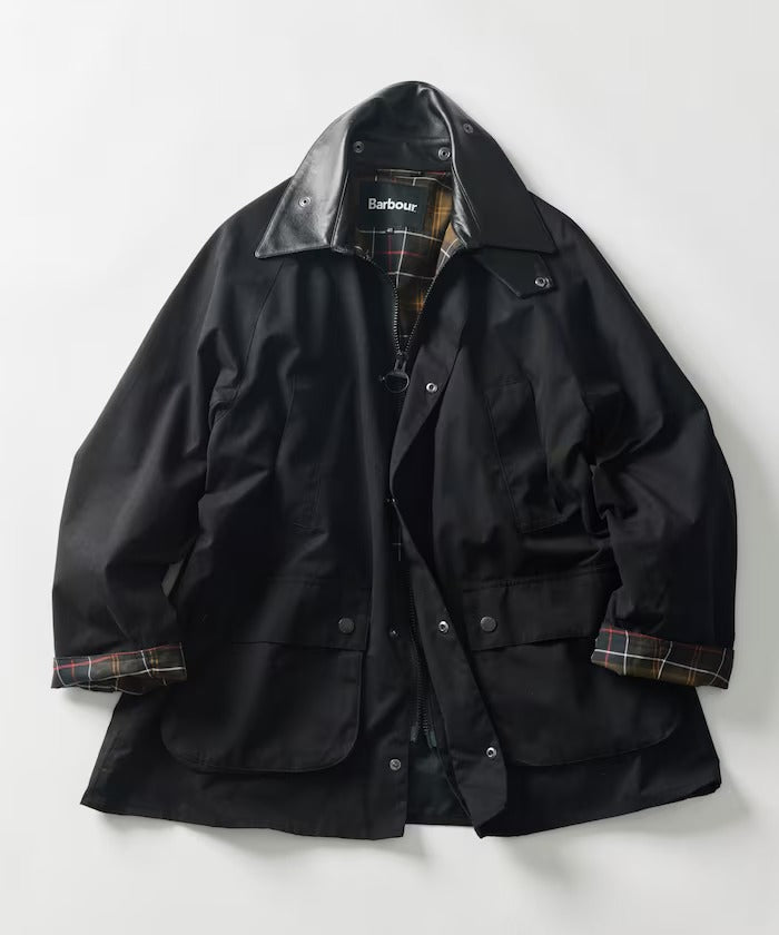 Barbour × Firsthand/別注羊皮革領寬版袖BEDALE騎士外套