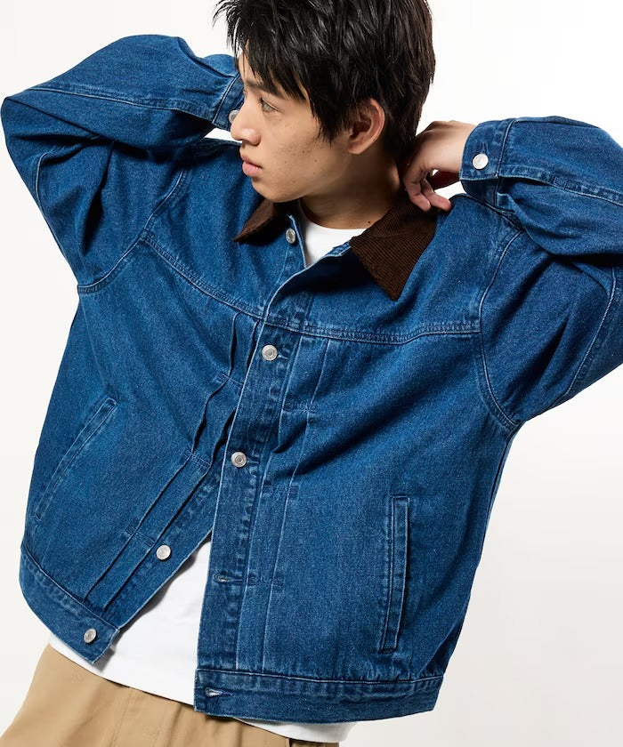 FREAK'S STORE / 限定異材質領 牛仔外套
