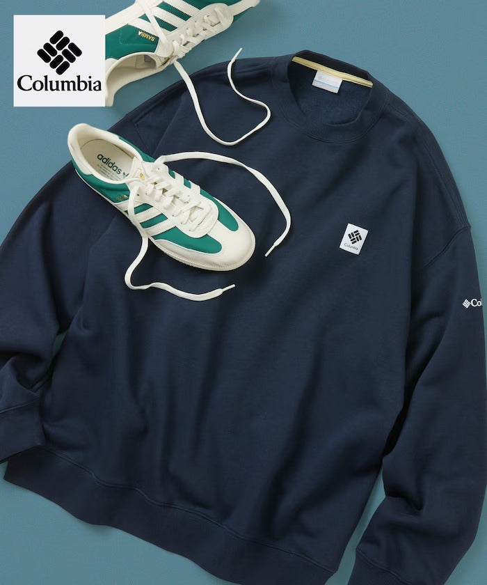 Columbia×FREAK'S STORE/別注 刺繡小LOGO 圓領衫