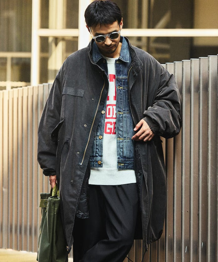 FREAK'S STORE / 做舊褪色3WAY M-65鋪棉內裡兩件式短版軍裝外套組(26FW)