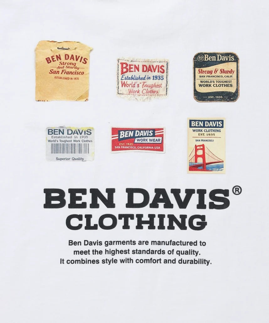 BEN DAVIS / LABELS刺繡印花短袖T恤