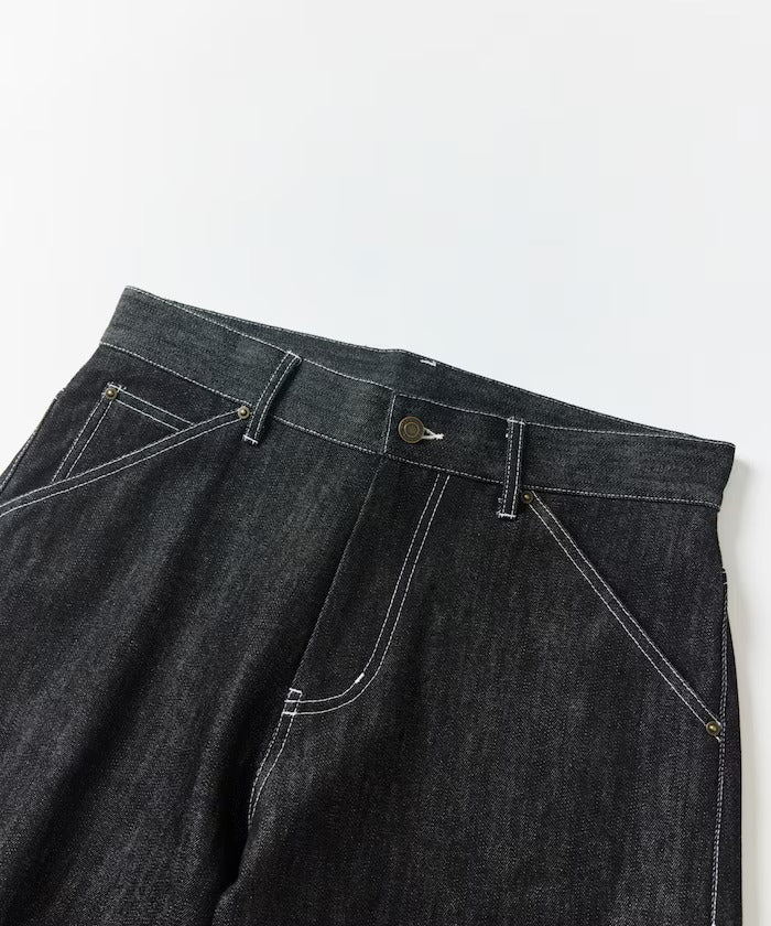 FREAK'S STORE/3D立體剪裁 抽繩 寬版牛仔褲