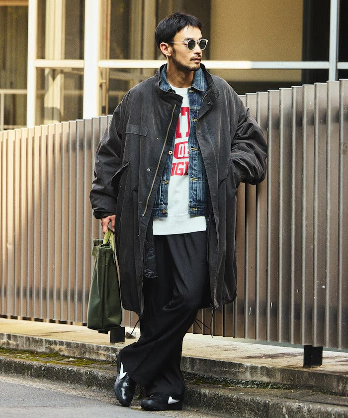 FREAK'S STORE / 做舊褪色3WAY M-65鋪棉內裡兩件式短版軍裝外套組(26FW)
