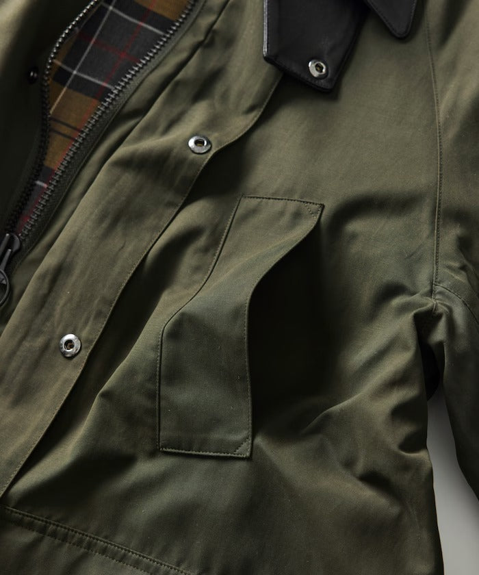 Barbour × Firsthand/別注羊皮革領寬版袖BEDALE騎士外套