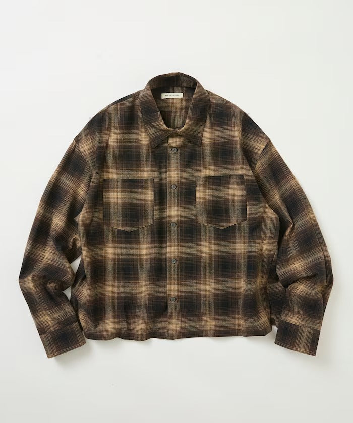 FREAK'S STORE / 限定漸層格紋短版襯衫