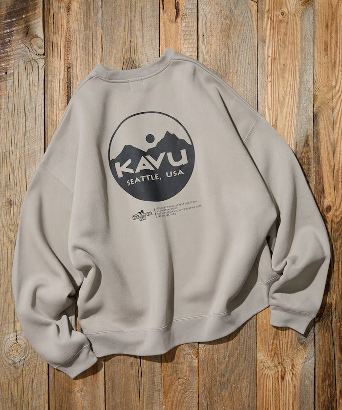 KAVU × FREAK'S STORE / 圓標刷毛 圓領衫(日本聯名限定)