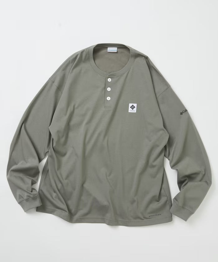 Columbia×FREAK'S STORE/別注亨利領 長袖T恤