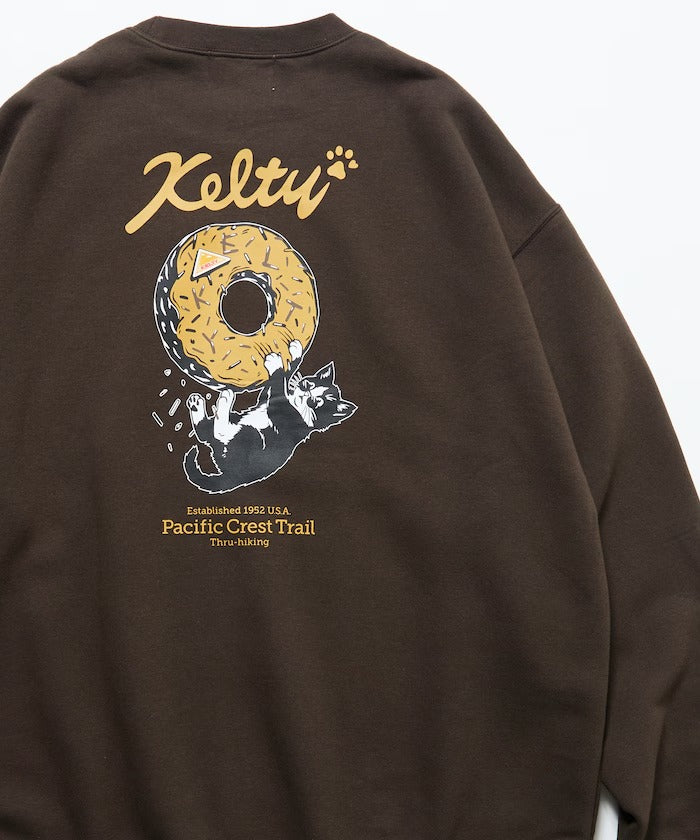 KELTY × FREAK'S STORE / 甜甜圈黑貓印花 圓領衫(日本聯名限定)
