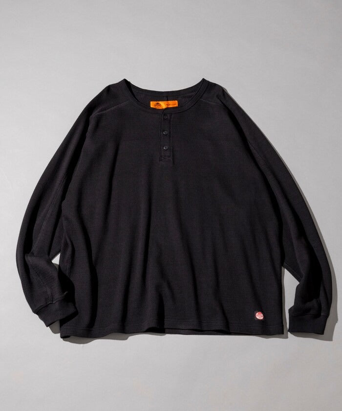 RED KAP × FREAK'S STORE / 日本聯名限定 亨利領 華夫格 長袖T恤