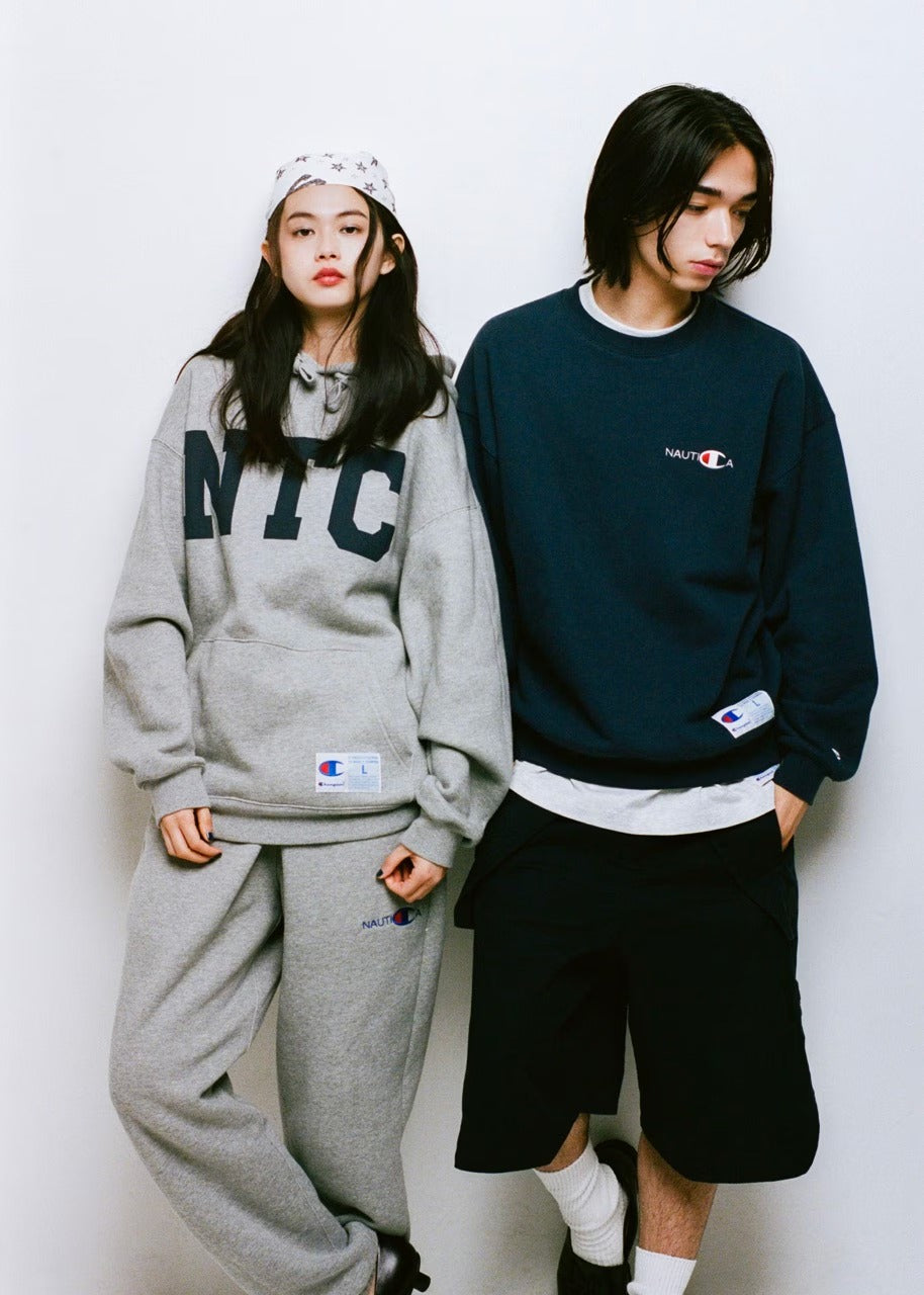 Champion × NAUTICA/刺繡刷毛 圓領衫(日本聯名限定)