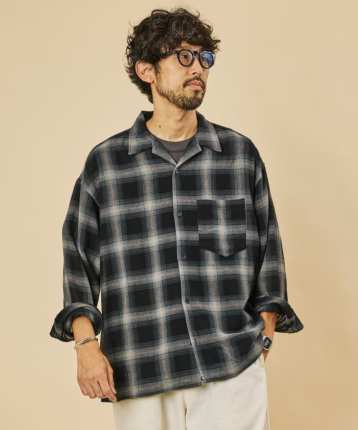 FREAK'S STORE / 漸層格紋 長袖襯衫