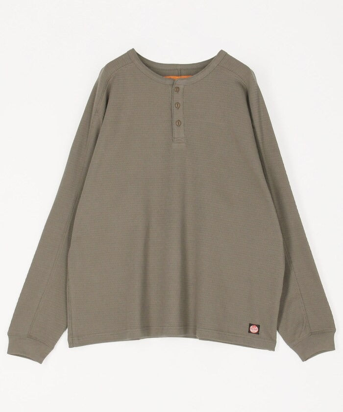 RED KAP × FREAK'S STORE / 日本聯名限定 亨利領 華夫格 長袖T恤