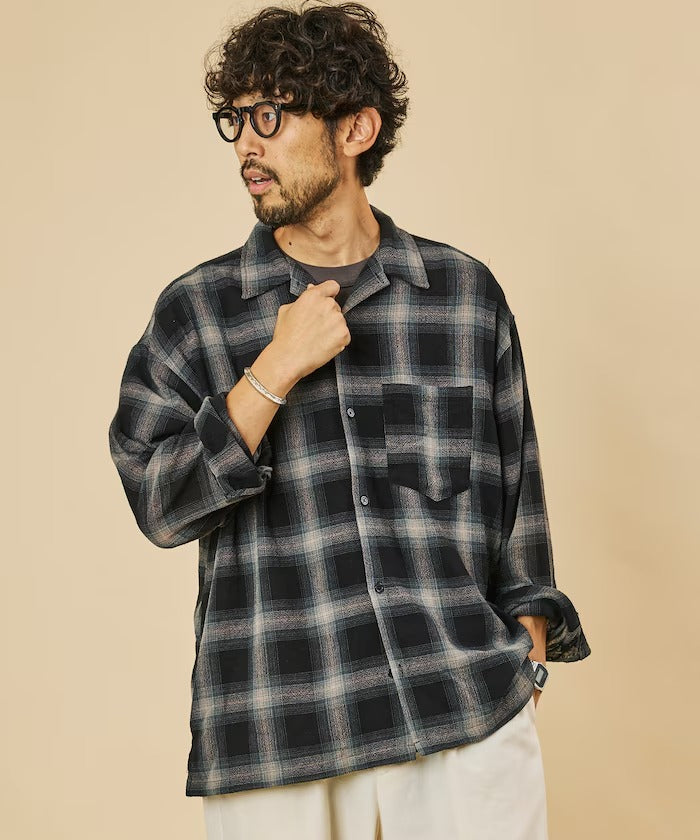 FREAK'S STORE / 漸層格紋 長袖襯衫