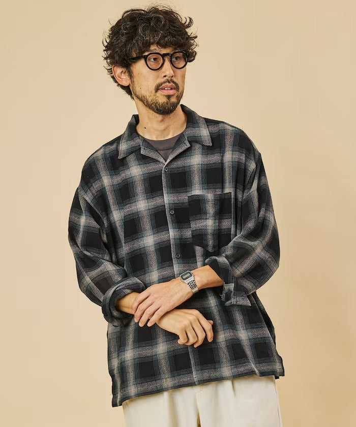 FREAK'S STORE / 漸層格紋 長袖襯衫