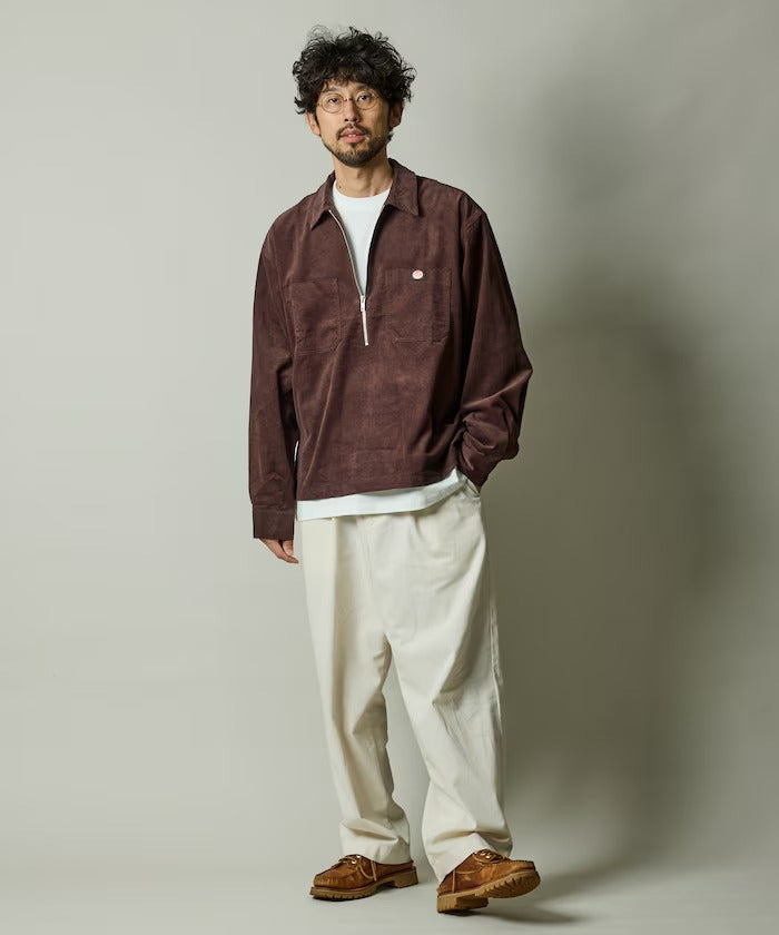 RED KAP × FREAK'S STORE/日本聯名限定 燈芯絨 半拉鏈 套頭長袖襯衫