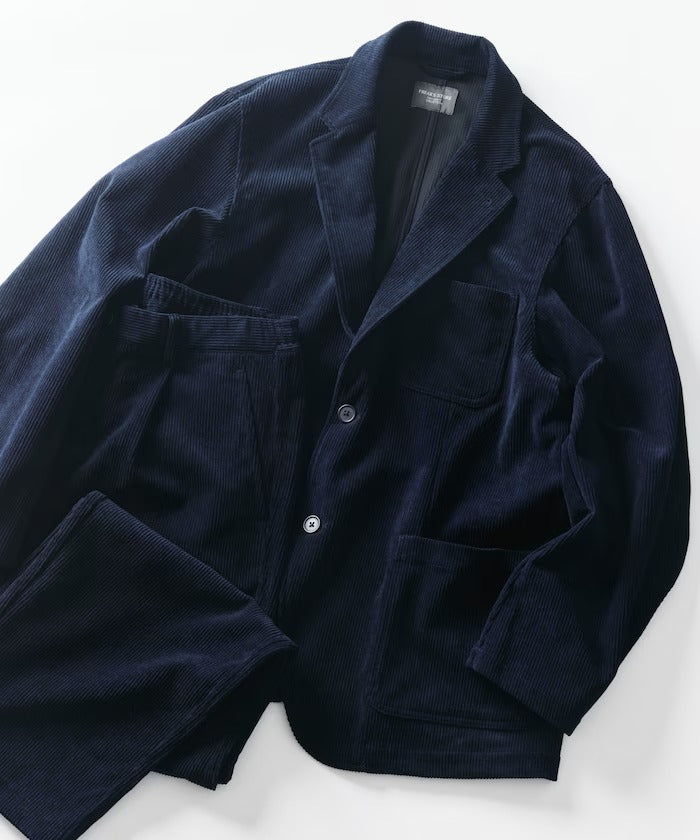 FREAK'S STORE/寬鬆版燈芯絨兩釦西裝外套套裝 Fabric by SOLOTEX(R)