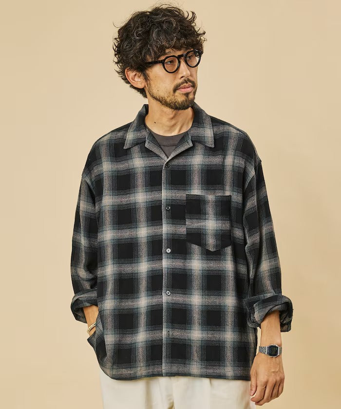 FREAK'S STORE / 漸層格紋 長袖襯衫