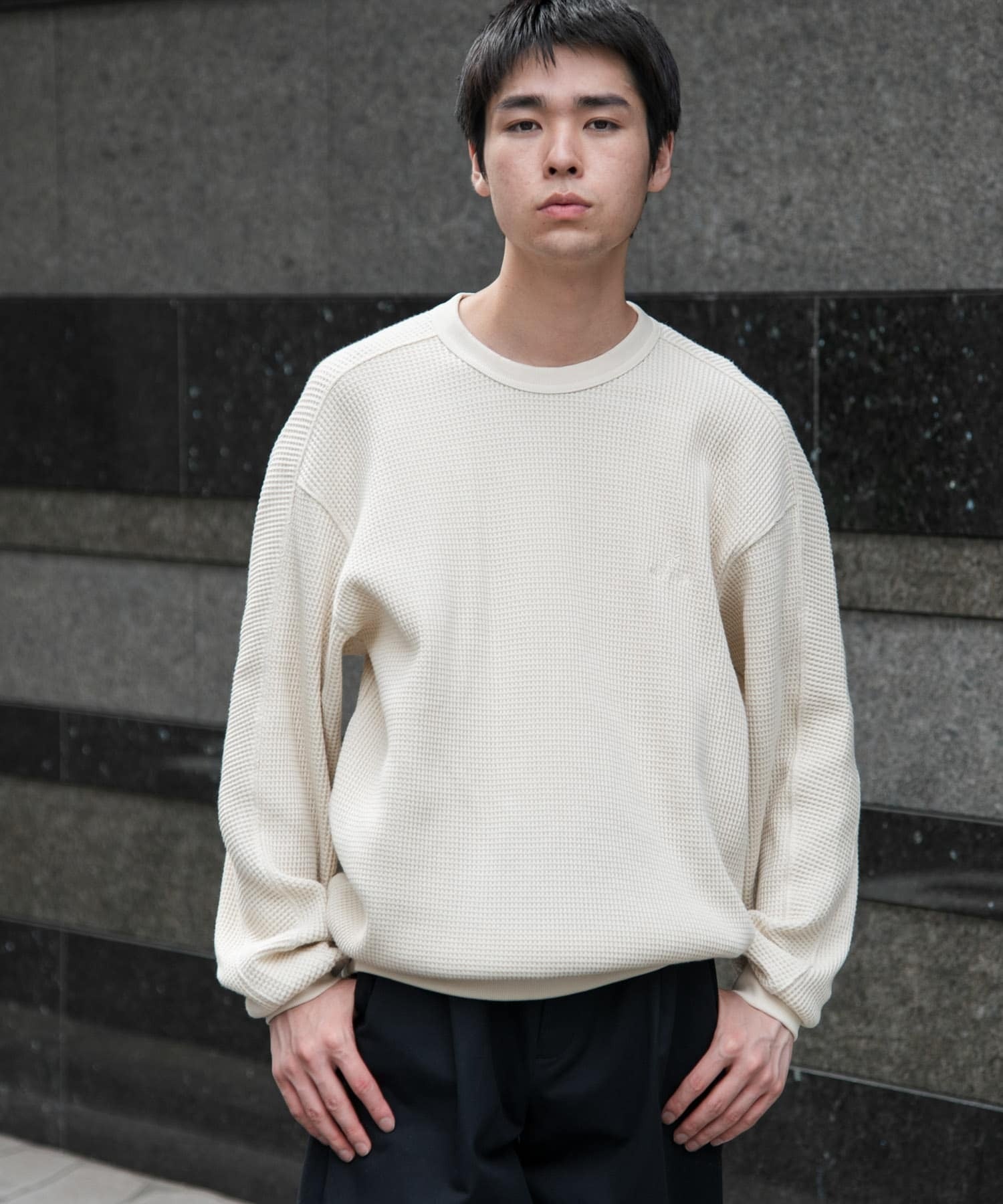 Snow Peak Apparel × DOORS / 日本聯名限定 厚磅華夫格 長袖T恤