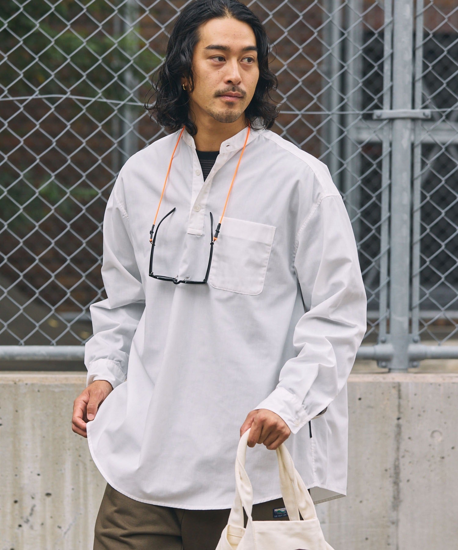 THE CRAFT CREW PRODUCTS / 免燙 抗菌 立領套頭長袖襯衫