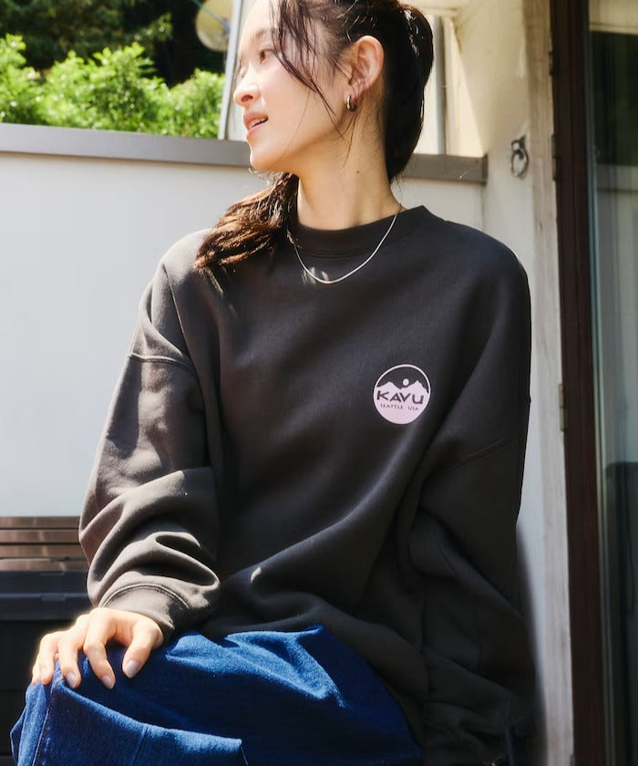 KAVU × FREAK'S STORE / 圓標刷毛 圓領衫(日本聯名限定)
