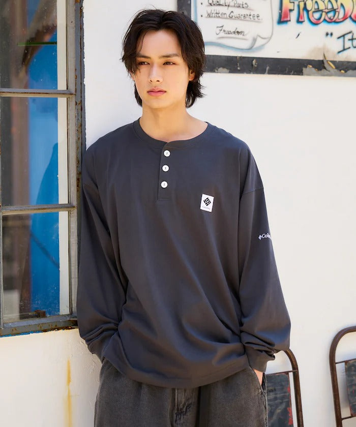 Columbia×FREAK'S STORE/亨利領 長袖T恤(日本聯名限定)