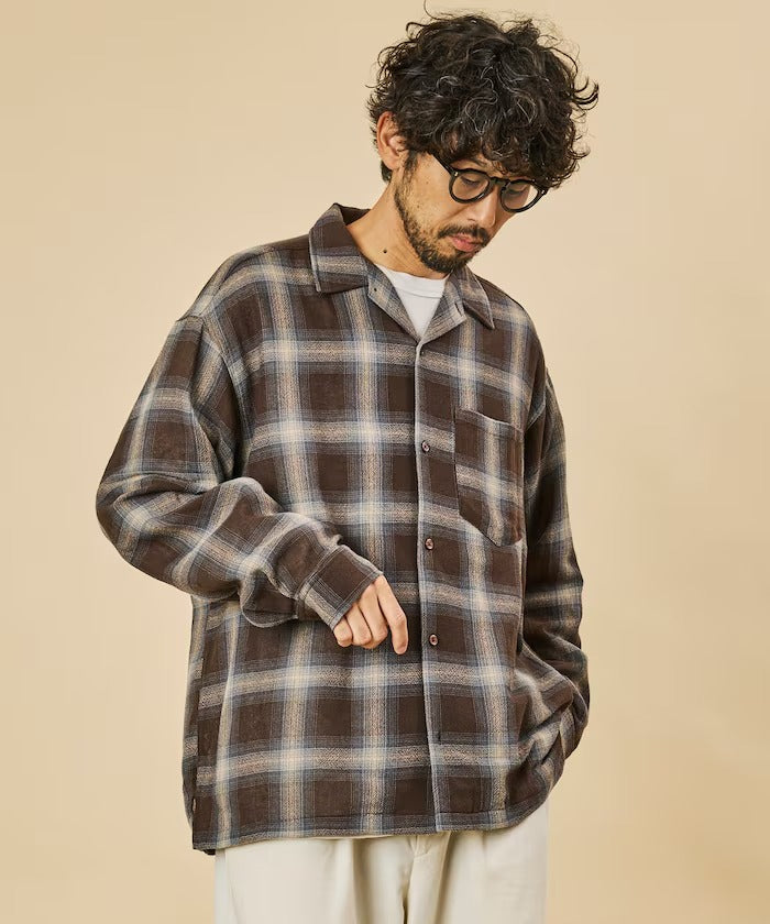 FREAK'S STORE / 漸層格紋 長袖襯衫