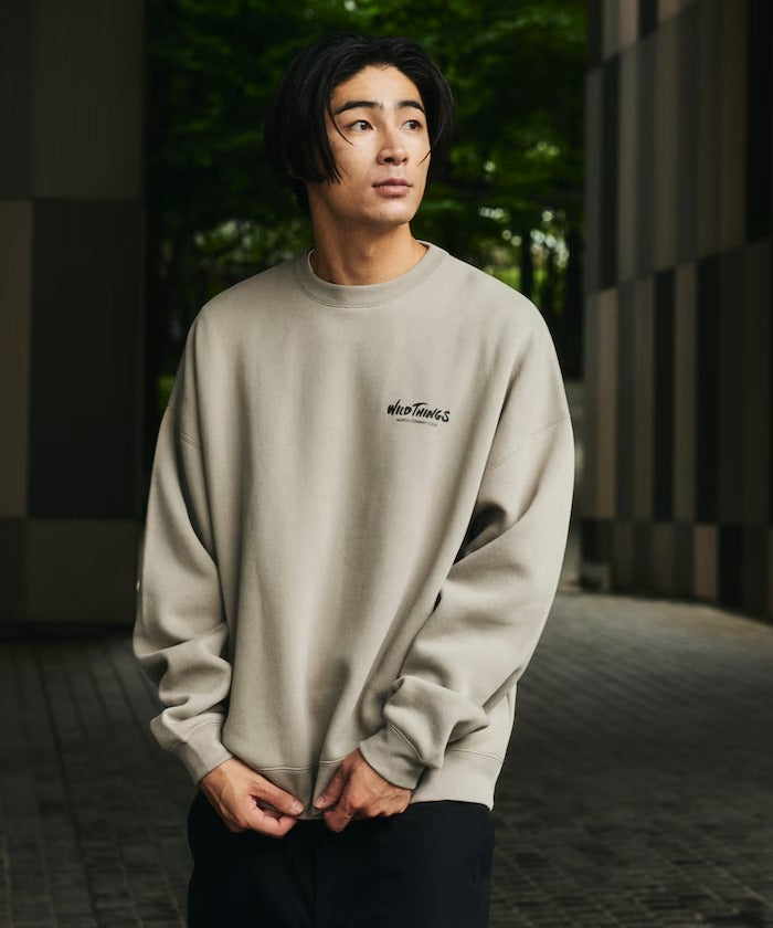 WILD THINGS×FREAK'S STORE / 貓咪圖騰圓領衫(日本聯名限定)