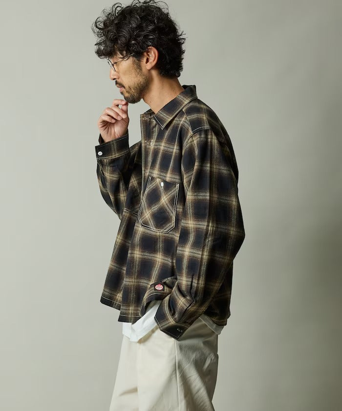 RED KAP × FREAK'S STORE / 別注短版 法蘭絨 長袖工作襯衫