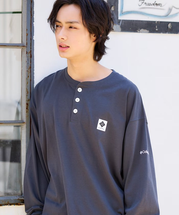 Columbia×FREAK'S STORE/亨利領 長袖T恤(日本聯名限定)
