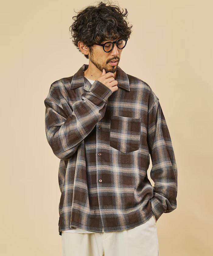 FREAK'S STORE / 漸層格紋 長袖襯衫