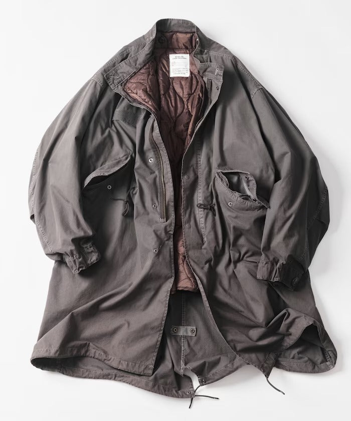 FREAK'S STORE / 做舊褪色3WAY M-65鋪棉內裡兩件式短版軍裝外套組(26FW)