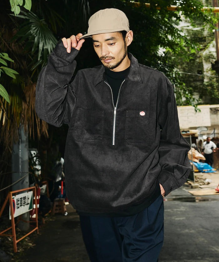 RED KAP × FREAK'S STORE/日本聯名限定 燈芯絨 半拉鏈 套頭長袖襯衫