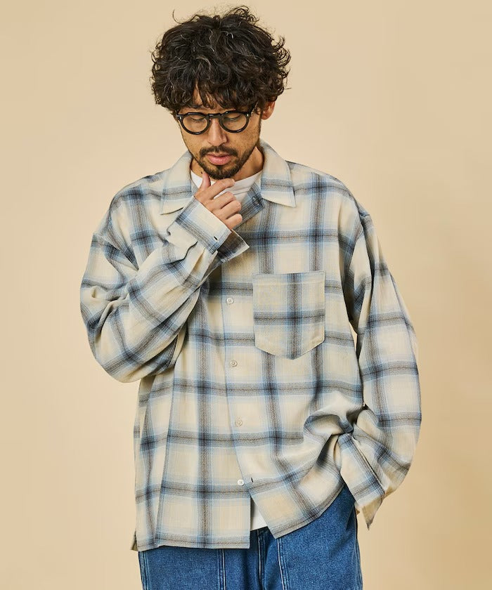 FREAK'S STORE / 漸層格紋 長袖襯衫